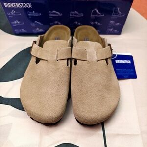🌟 Birkenstock Boston | Cork footbed and suede upper | New with tags